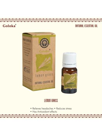 Goloka Lemon Grass Essential Oil (10 ML) Pack